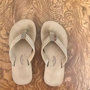 Kids Rainbow flip flops